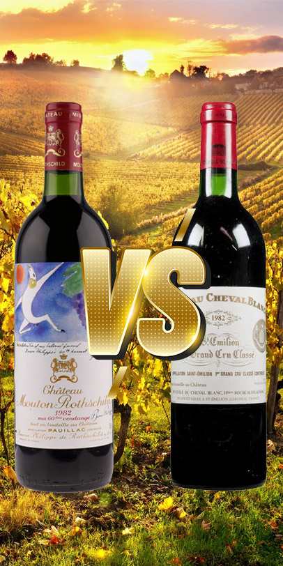 1982 Mouton Rothschild VS 1982 Cheval Blanc Blind Tasting