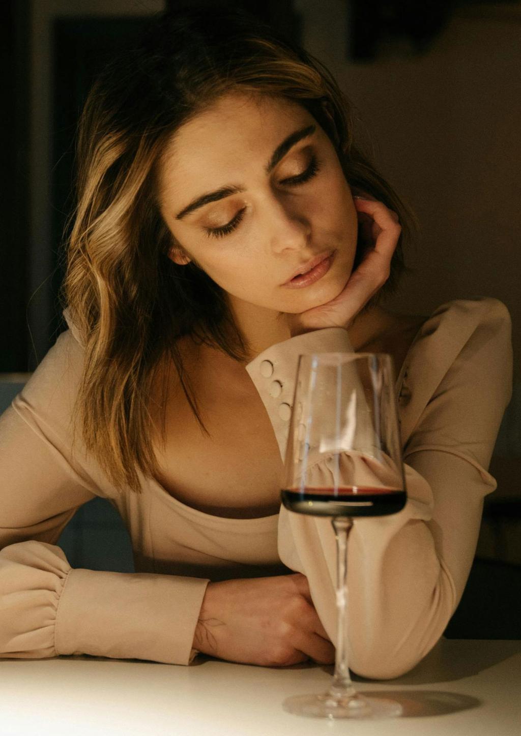 Disappointed Wine Glass