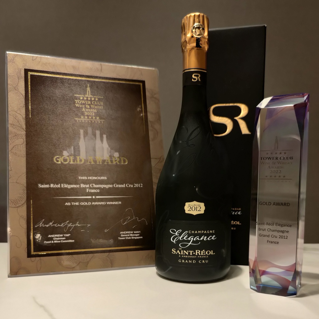2012 Saint Reol Grand Cru Elegance Brut Millesime w/ Gift Box (Tower Club Gold Award 2022 - Best Champagne) - 750ml
