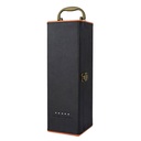 Single Bottle Leather Box (Black/Orange) (with accessories)